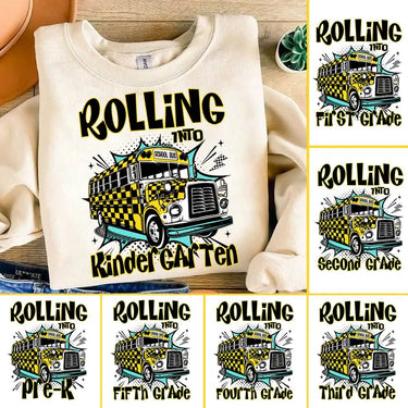 Rolling Into Grade Level T-Shirt *Back to School Sale*